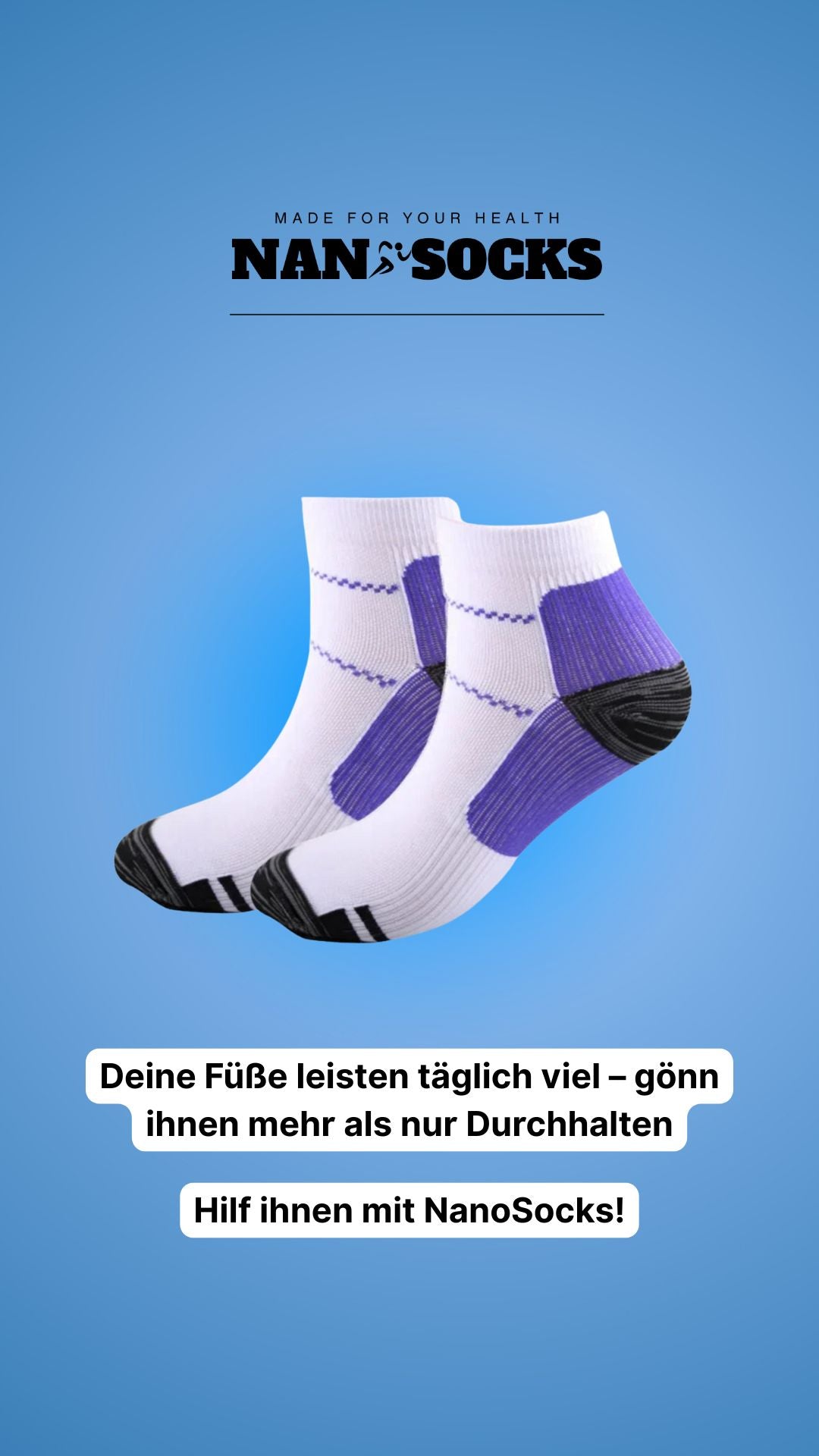 NanoSocks FußVital Pro – Spürbare Entlastung ab dem ersten Schritt