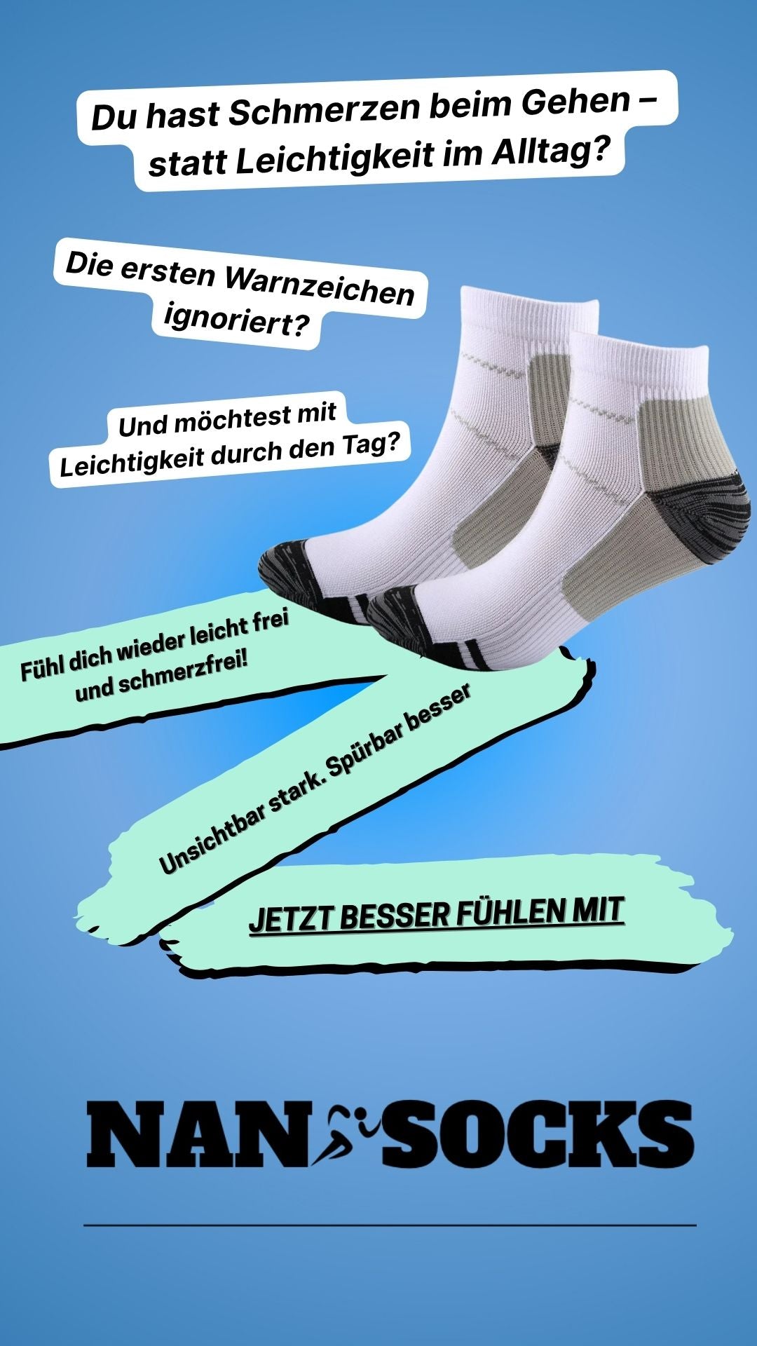 NanoSocks FußVital Pro – Spürbare Entlastung ab dem ersten Schritt